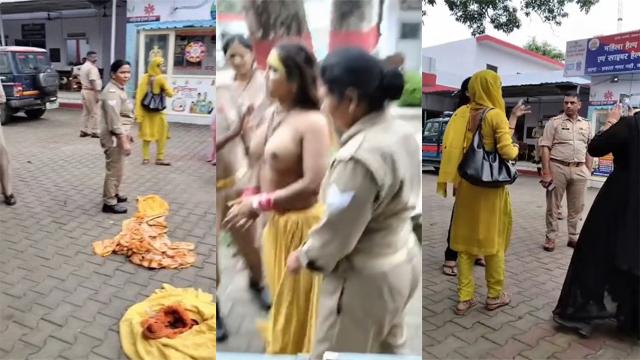 A Woman Walked Around Naked At The Police Station mms