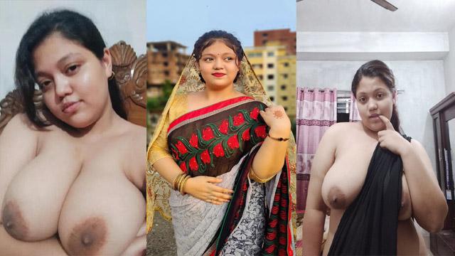 Horny Milf Busty GF Saree Teasing Boobs Pressing Leak